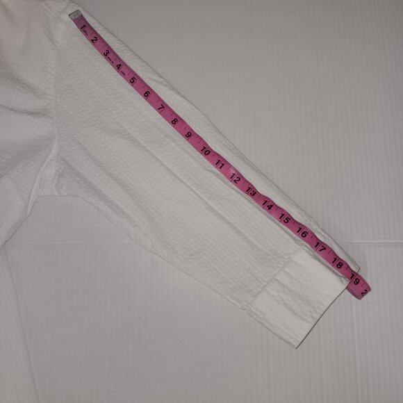 L.L.BEAN DOT EMBROIDERED BUTTON UP SHIRT - Picture 11 of 15